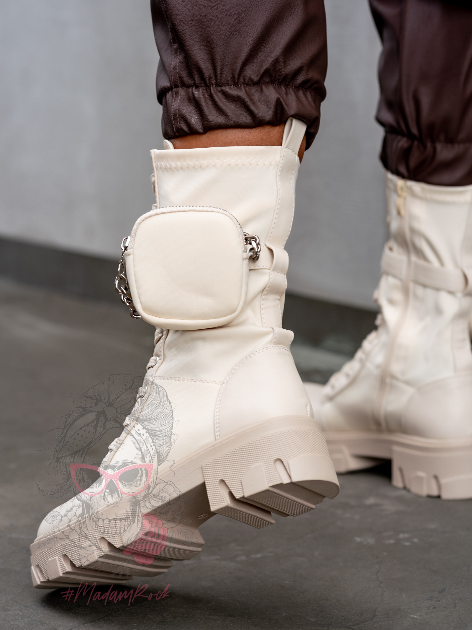 Workery z kieszonką Powers New Rock beżowe