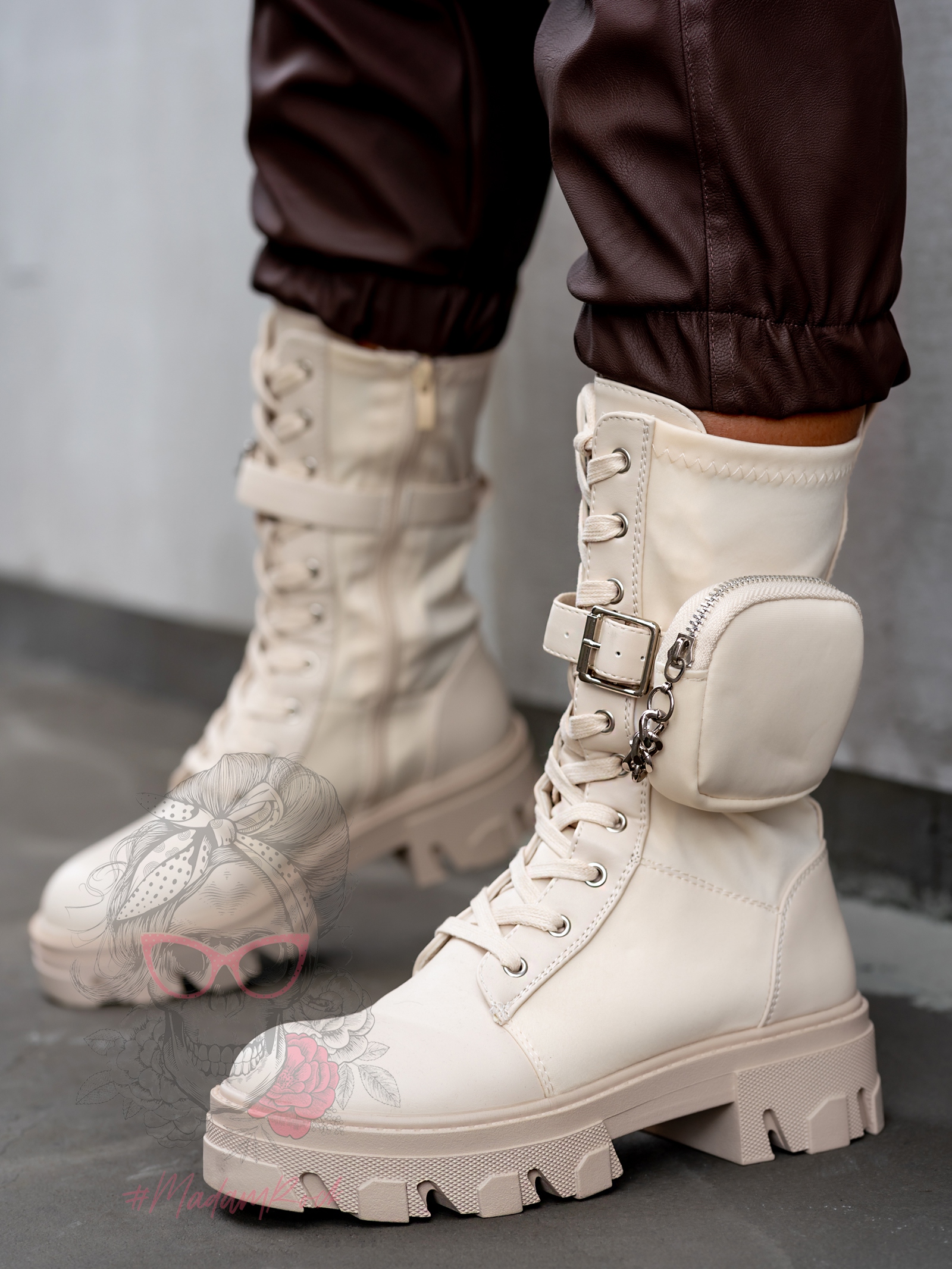 Workery z kieszonką Powers New Rock beżowe