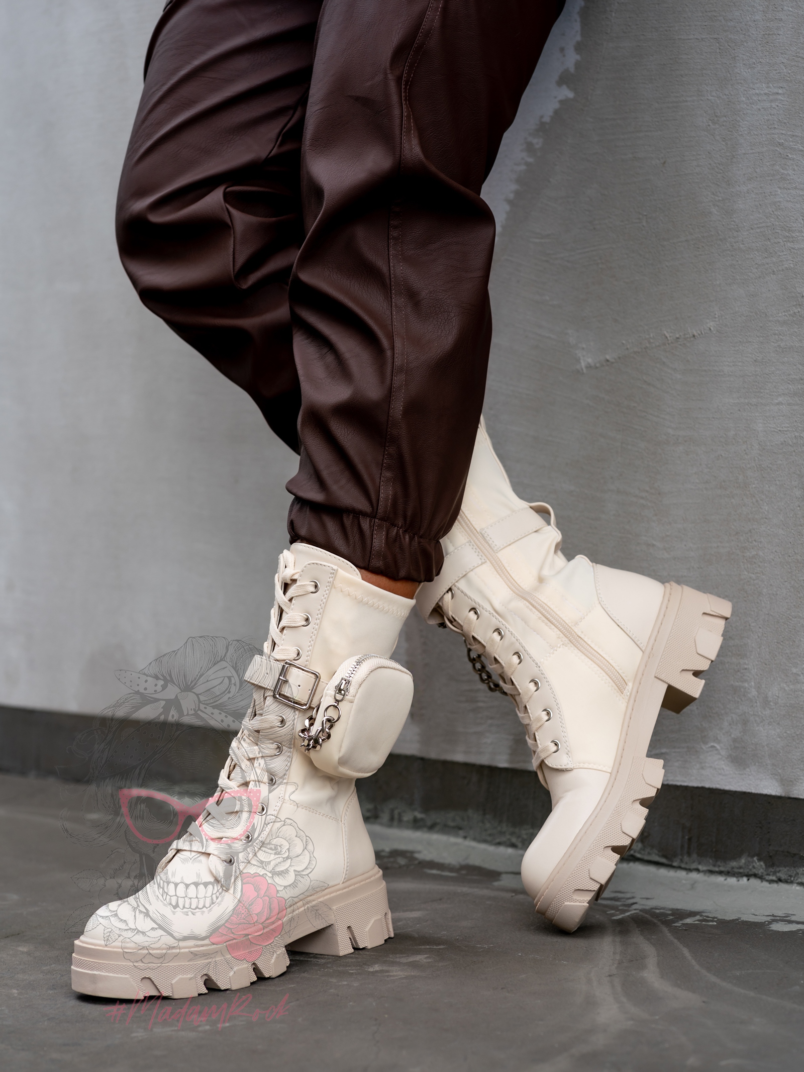 Workery z kieszonką Powers New Rock beżowe