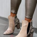 Botki w stylu kowbojskim Madam Cosac beżowe