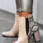 Botki w stylu kowbojskim Madam Cosac beżowe