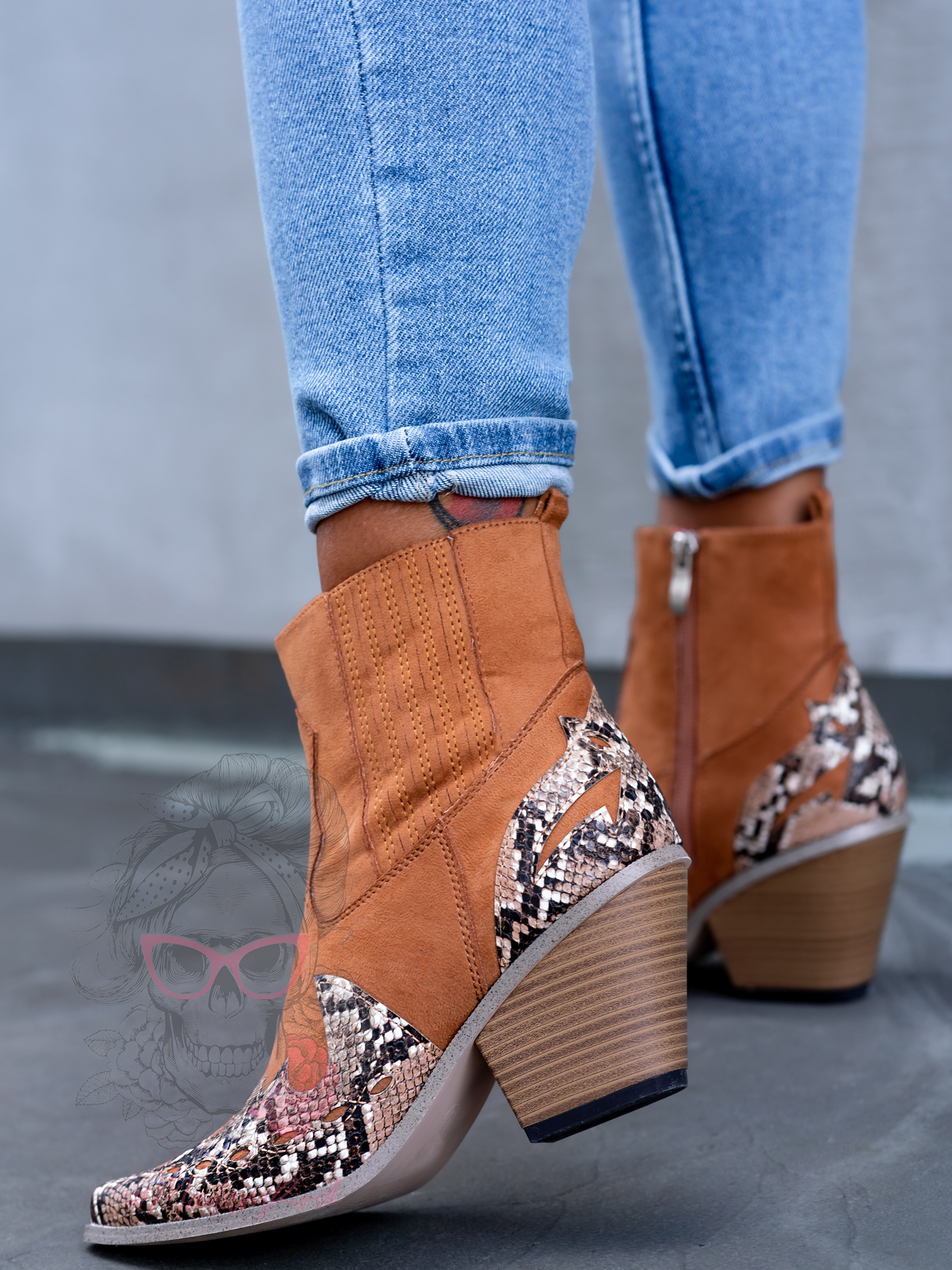 Botki kowbojki West Rock karmelowe Botki kowbojki West Rock karmelowe