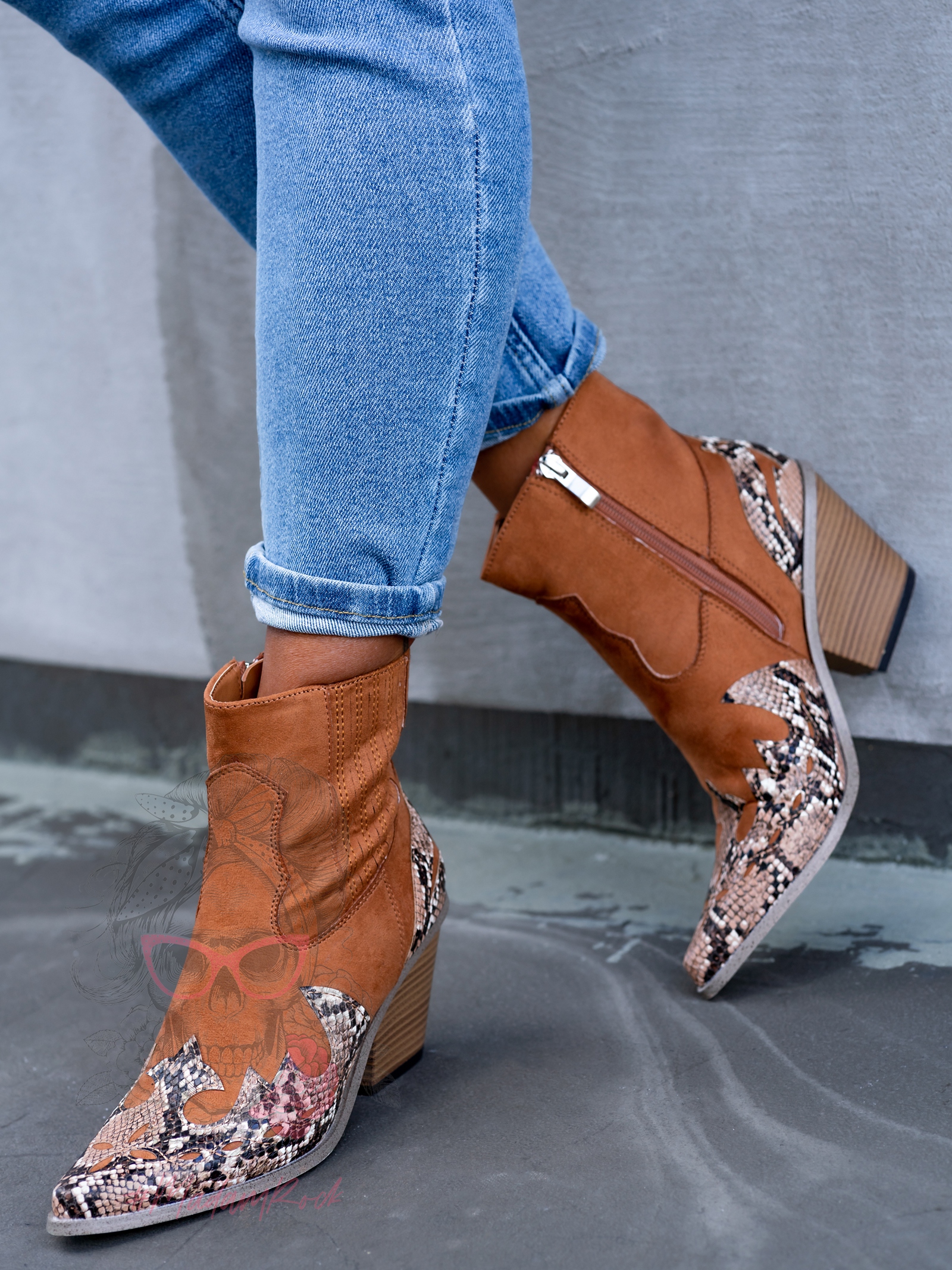 Botki kowbojki West Rock karmelowe Botki kowbojki West Rock karmelowe