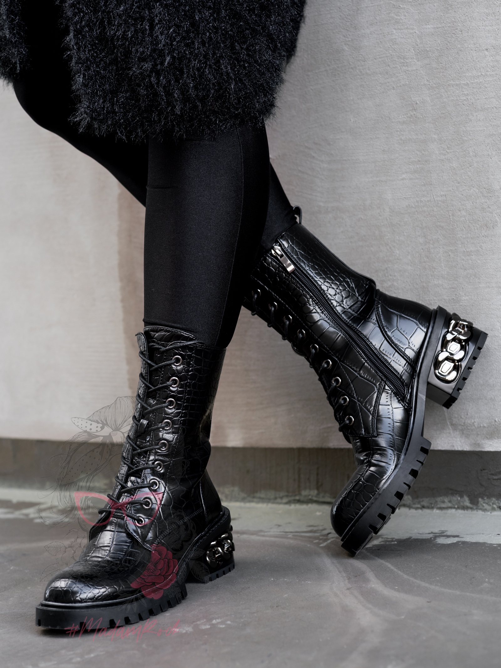 Workery eleganckie Kazo Rock wężowe Workery eleganckie Kazo Rock wężowe