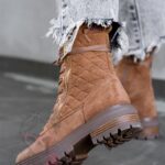 Botki zamszowe Madam Timber j.karmelowe