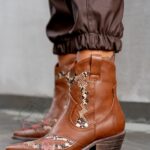 Botki w stylu kowbojskim Madam Cimera karmelowe