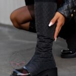 Kozaki pikowane Madam Malena czarne