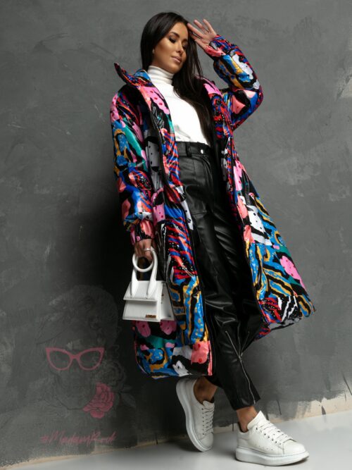 Płaszcz taliowany MC Olelo kolorowy