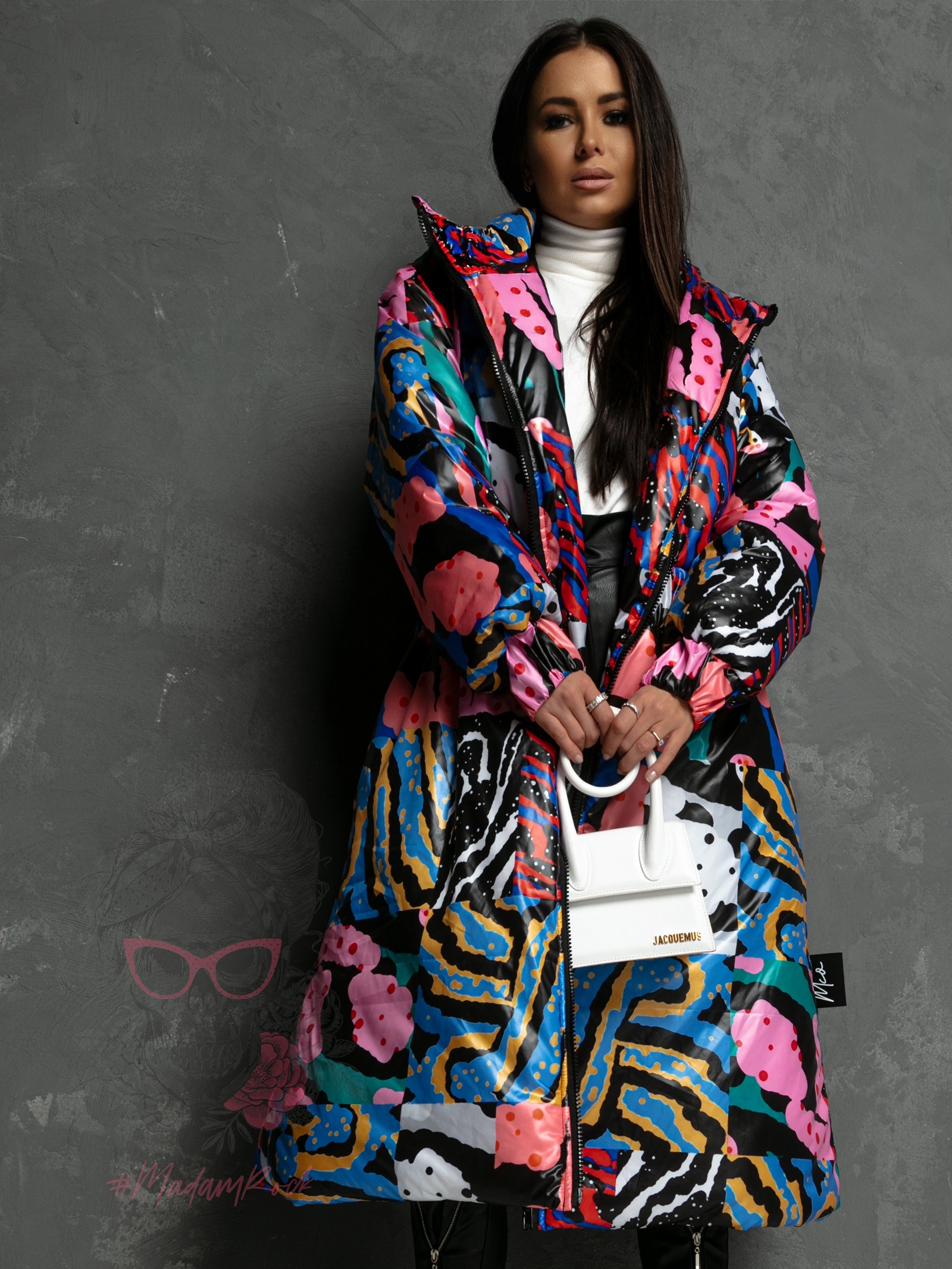 Płaszcz taliowany MC Olelo kolorowy