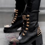 Workery z kolcami Picos Rock czarne