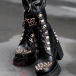 Workery z kolcami Picos Rock czarne