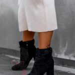 Botki na słupku Madam Boto czarne