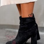 Botki na słupku Madam Boto czarne