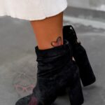 Botki na słupku Madam Boto czarne