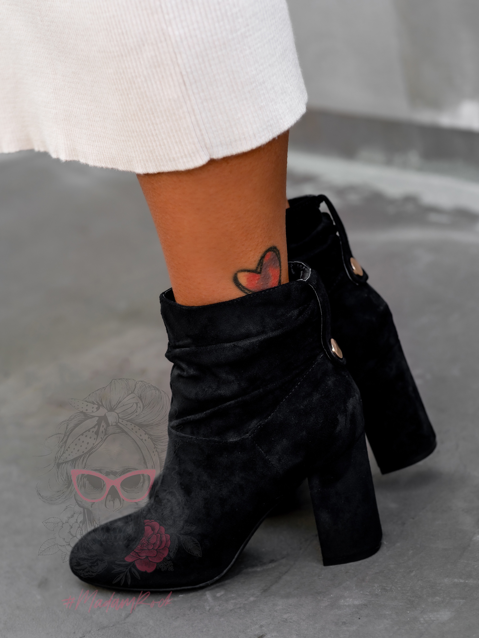 Botki na słupku Madam Boto czarne Botki na słupku Madam Boto czarne