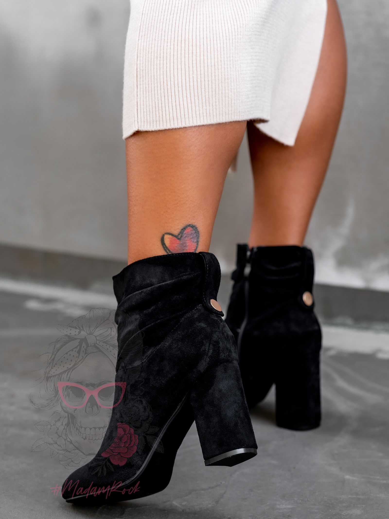 Botki na słupku Madam Boto czarne Botki na słupku Madam Boto czarne