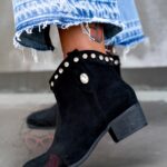 Botki zamszowe Madam Ullet czarne