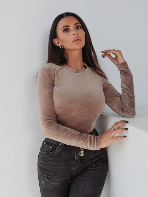 Body welurowe Ola Voga Classic Heat beżowe