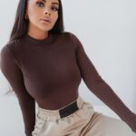 Body dopasowane Warm Mood Ola Voga brązowe