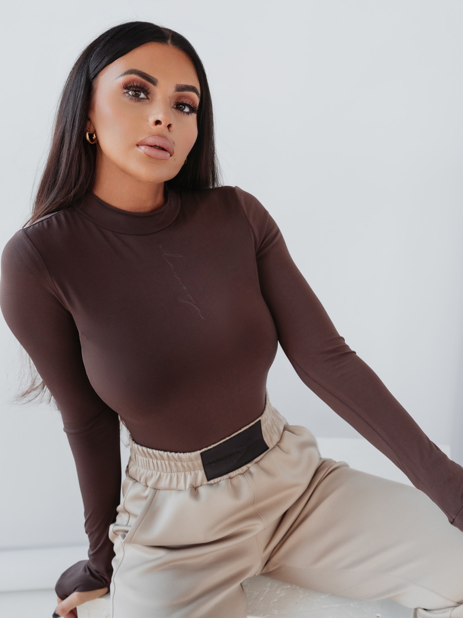 Body dopasowane Warm Mood Ola Voga brązowe