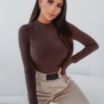 Body dopasowane Warm Mood Ola Voga brązowe