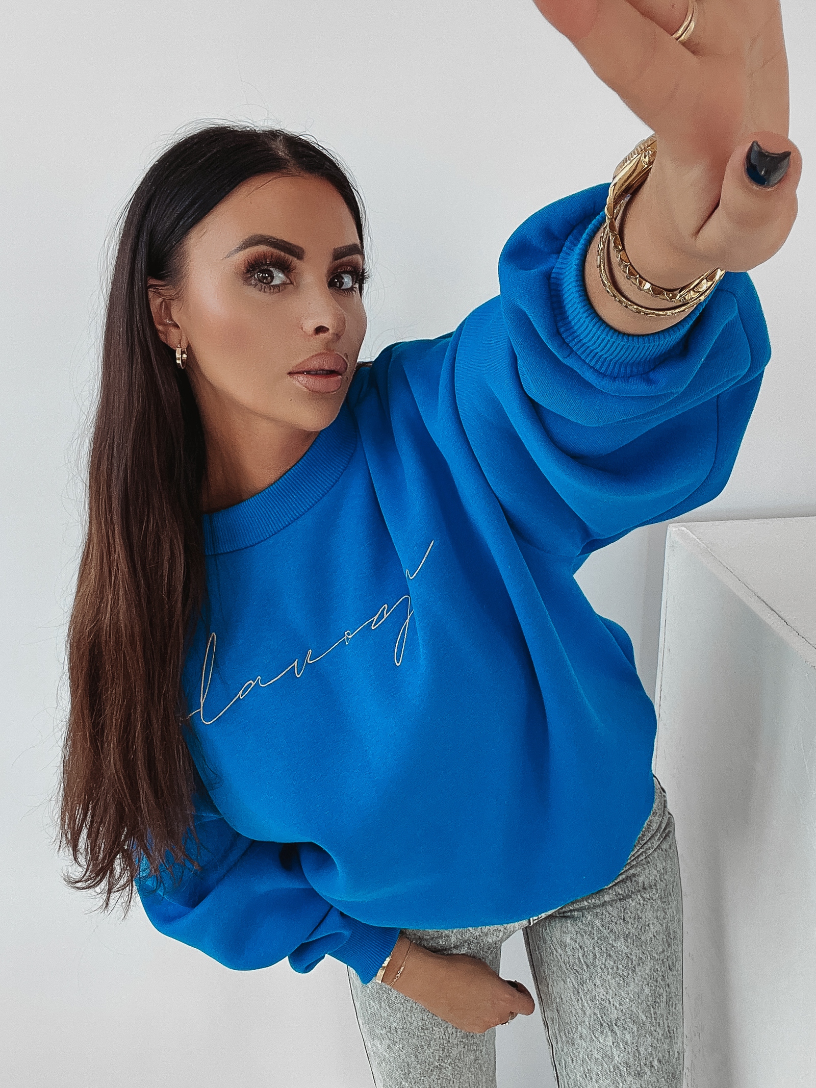 Bluza logowana Elen Ola Voga chabrowa