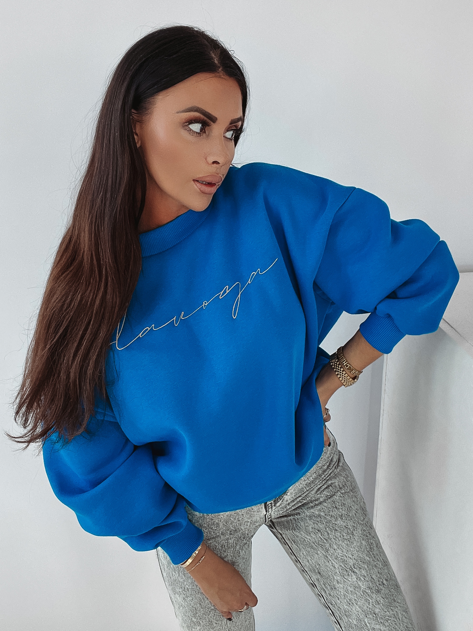 Bluza logowana Elen Ola Voga chabrowa