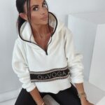 Bluza polarowa z kapturem Ola Voga Teddy ecru