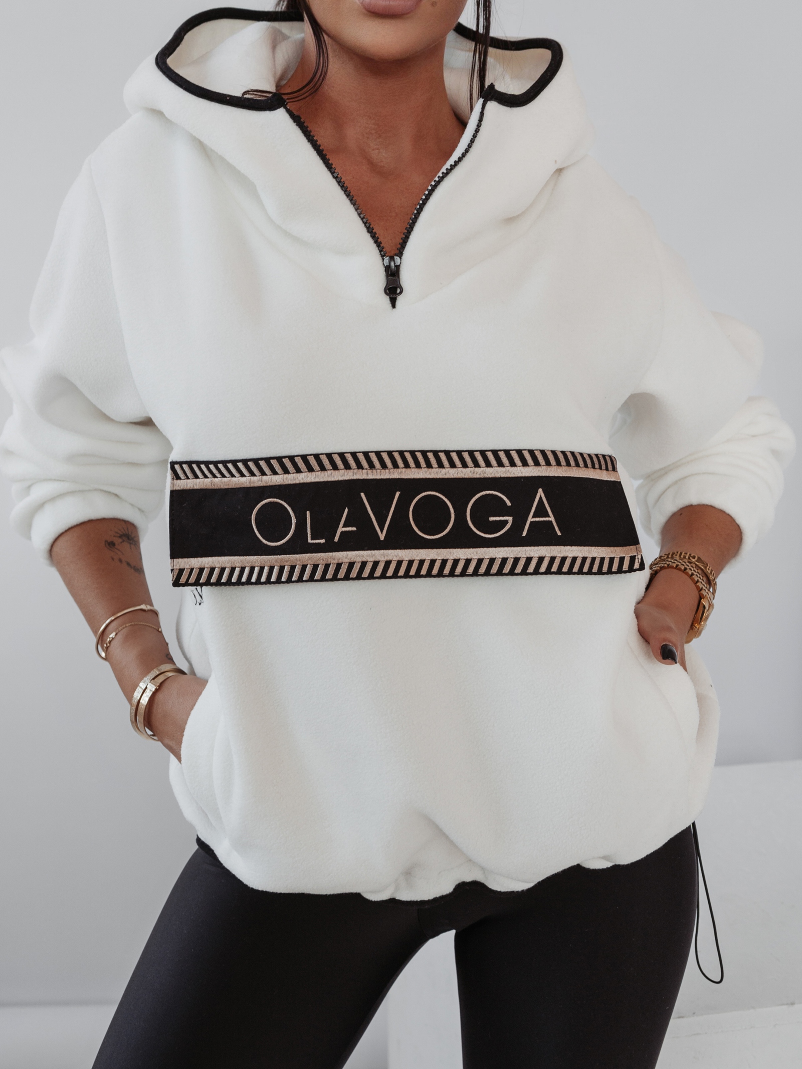 Bluza polarowa z kapturem Ola Voga Teddy ecru Bluza polarowa z kapturem Ola Voga Teddy ecru