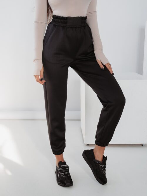 Spodnie z marszczeniami Ola Voga Intensive Autumn czarne