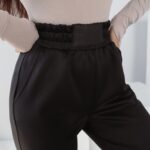 Spodnie z marszczeniami Ola Voga Intensive Autumn czarne