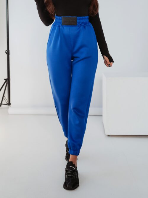 Spodnie z marszczeniami Ola Voga Intensive Autumn chabrowe