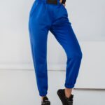 Spodnie z marszczeniami Ola Voga Intensive Autumn chabrowe