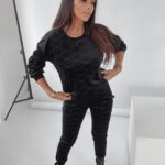 Komplet welurowy Soft Olv Ola Voga czarne