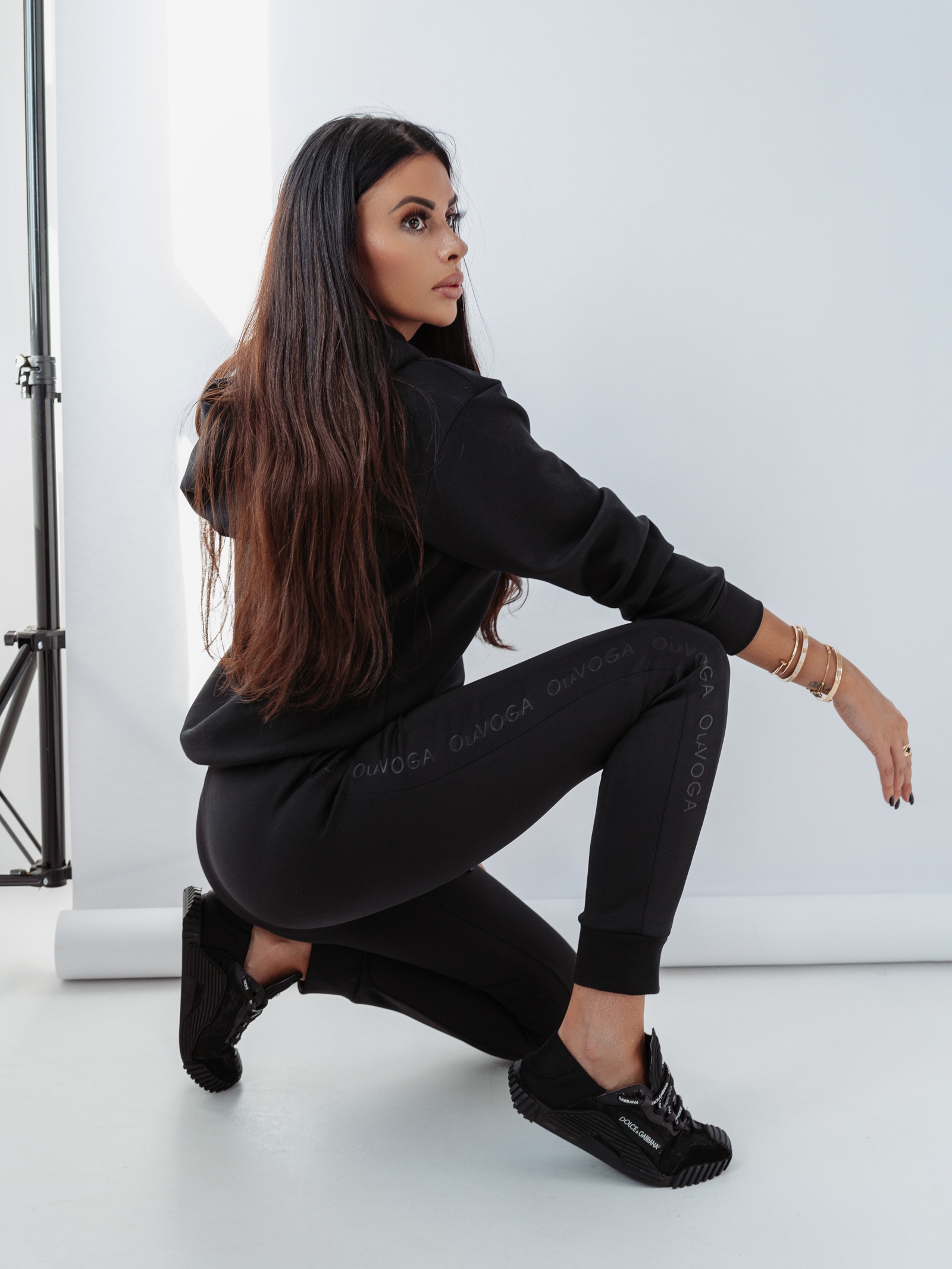 Komplet klasyczny Ola Voga Long Logo Woman czarny Komplet klasyczny Ola Voga Long Logo Woman czarny