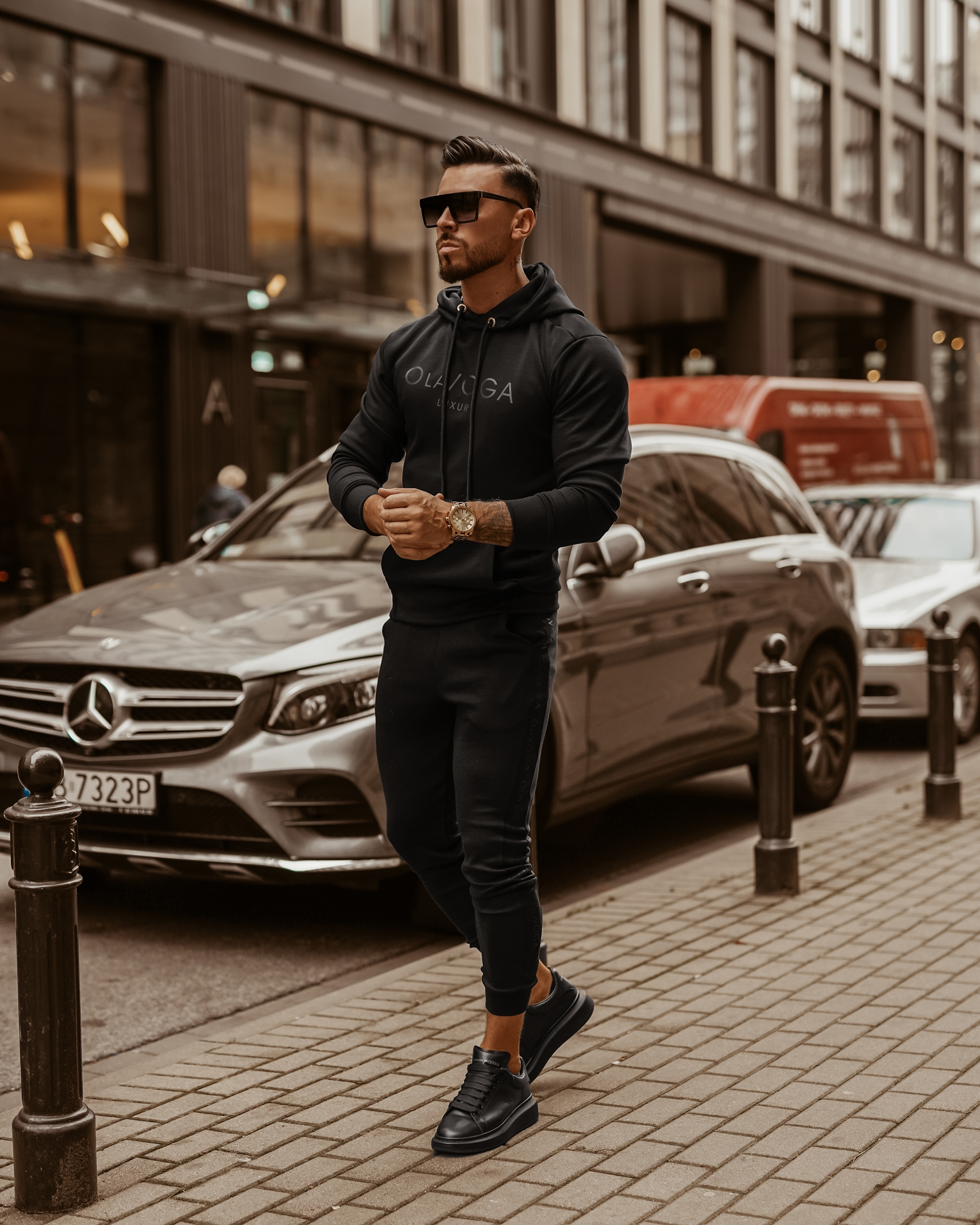 Komplet męski Long Logo Man Ola Voga czarny Komplet męski Long Logo Man Ola Voga czarny