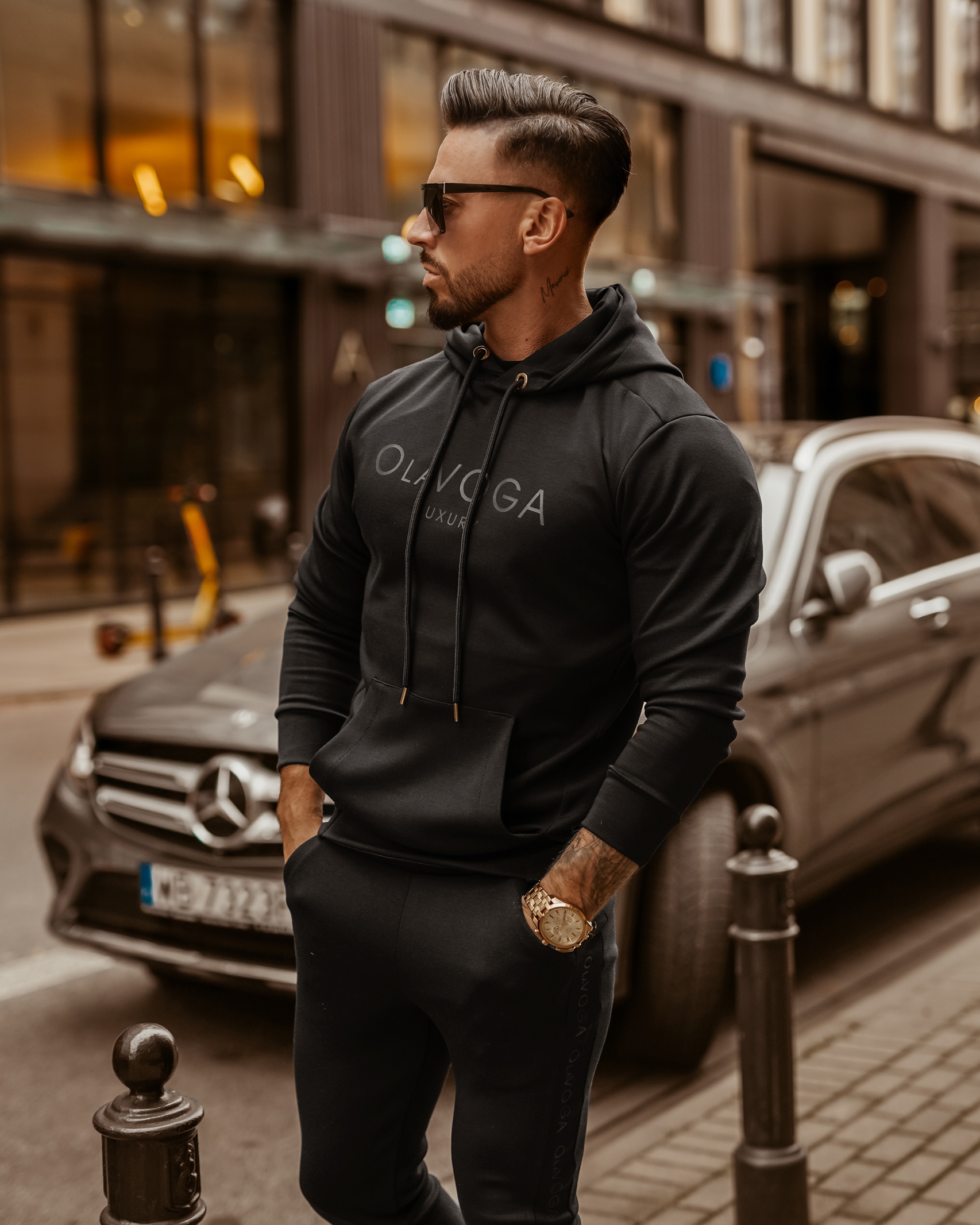 Komplet męski Long Logo Man Ola Voga czarny Komplet męski Long Logo Man Ola Voga czarny