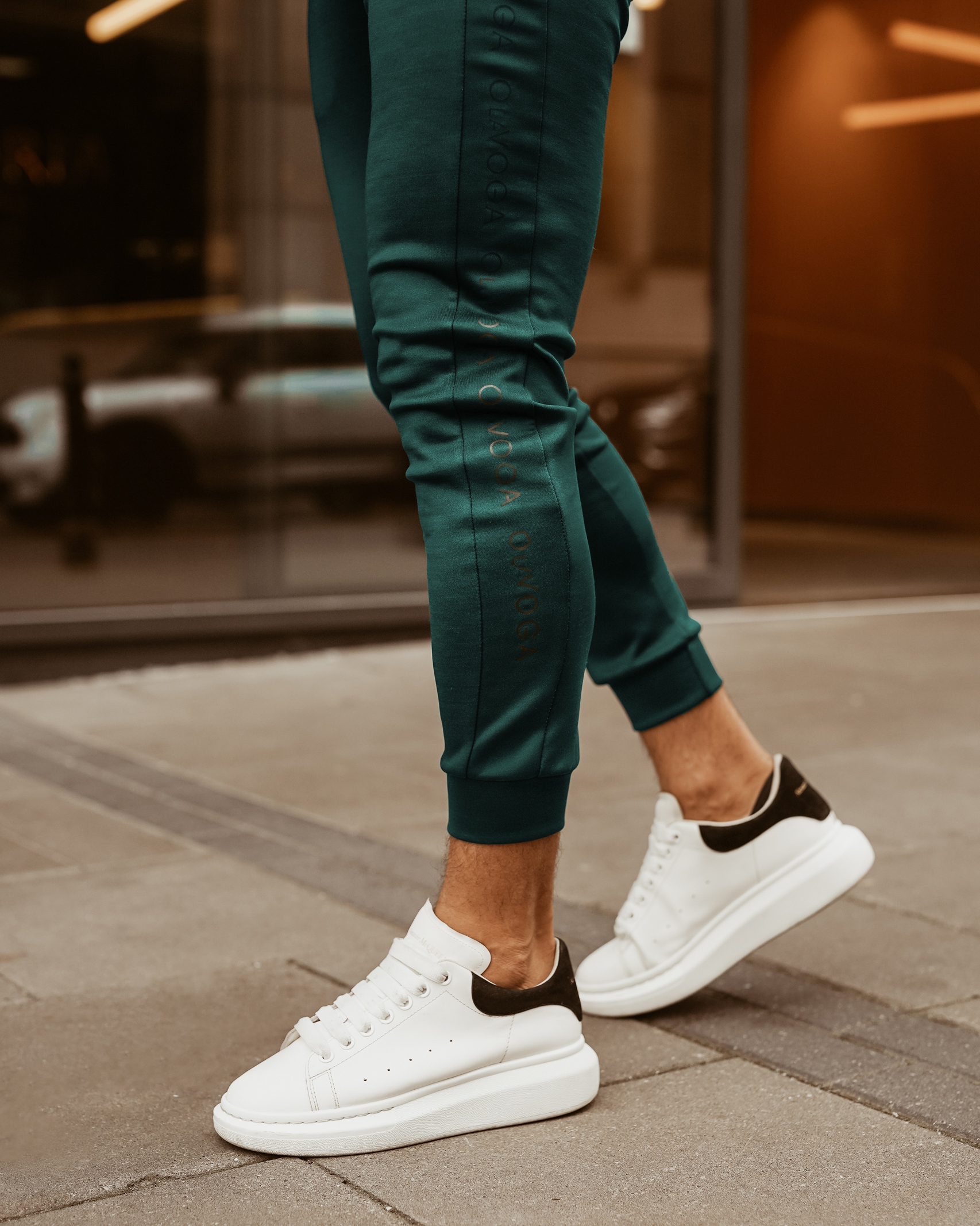 Komplet męski Long Logo Man Ola Voga butelkowa zieleń