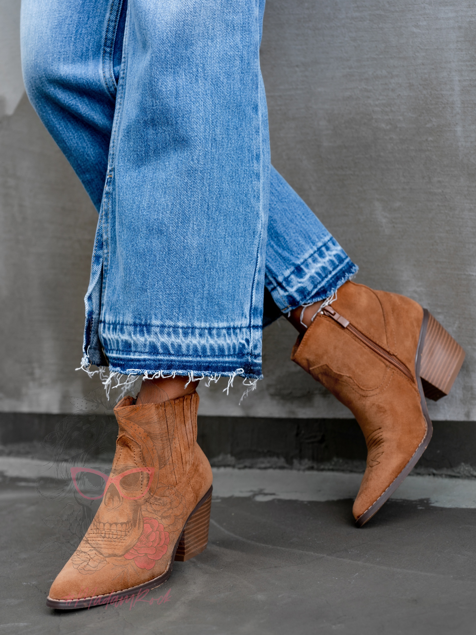 Botki w stylu kowbojskim Madam Argentina II karmelowe