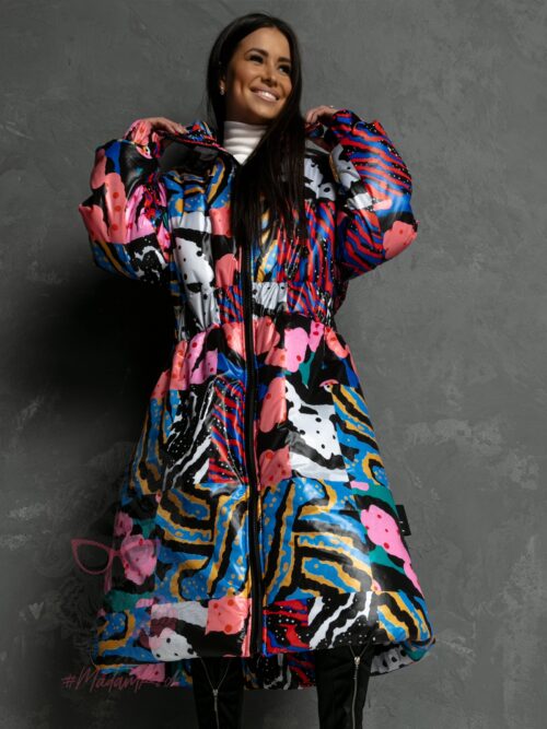 Płaszcz taliowany MC Olelo kolorowy