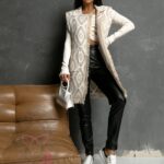 Kamizelka dzianinowa Astec biało-beżowa