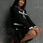 Komplet tweedowy Ferrero czarny