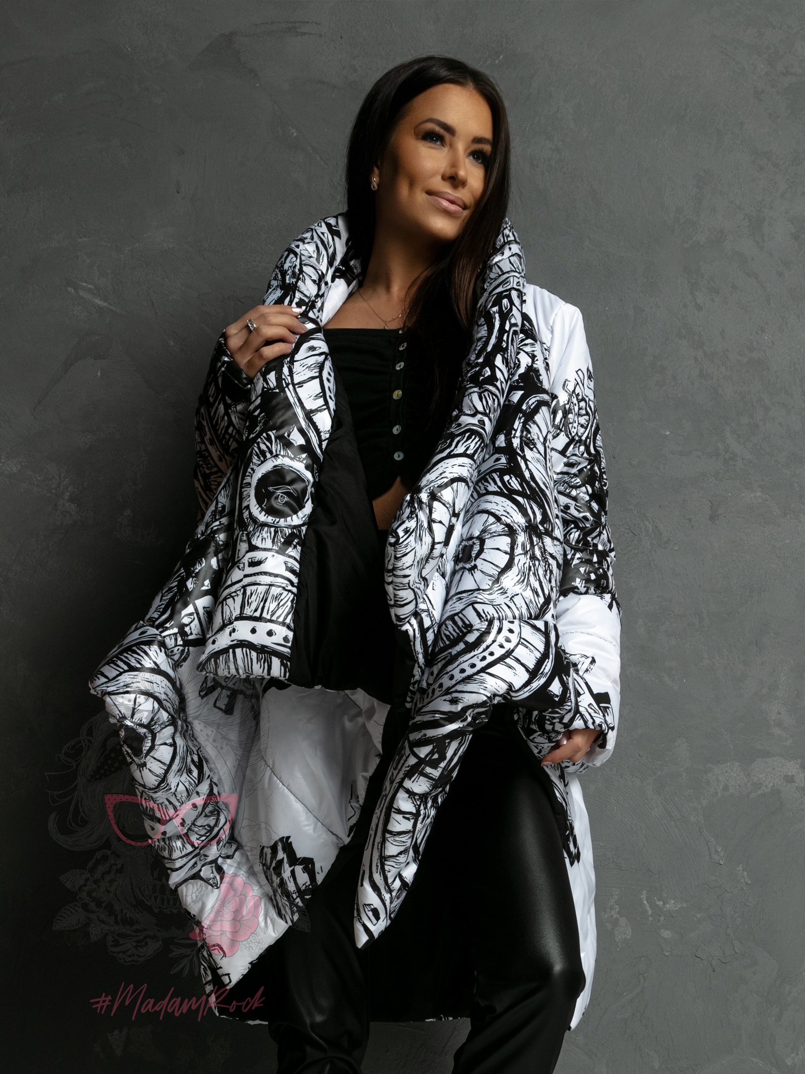 Kurtka asymetryczna MC Omelio biała