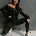 Bluzka marszczona Litia czarna