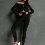 Bluzka marszczona Litia czarna