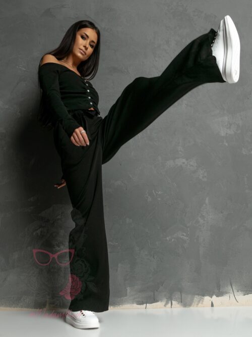 Spodnie dzianinowe Dapper czarne