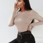 Body dopasowane Ola Voga Spakles j.beżowe