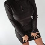 Sukienka welurowa Ursula Ola Voga czarna