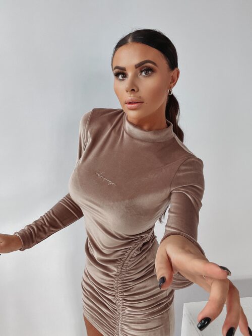 Sukienka dopasowana Sylvia Ola Voga c.beżowa