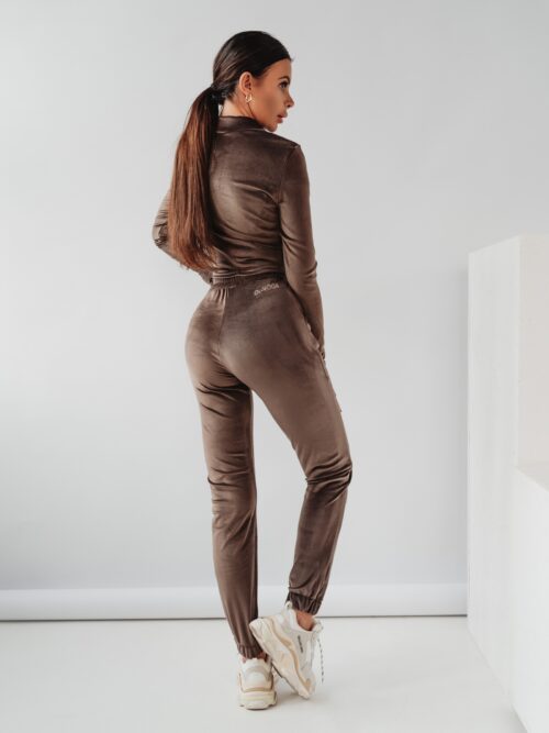 Komplet welurowy Ola Voga Warm Mood brązowy